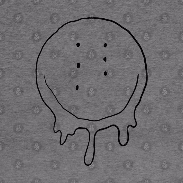 Drippy Six-Eyed Smiley Face, Front and Back by Niemand